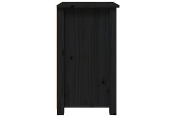 beBasic Nattbord 2 stk svart 40x35x61,5 heltre furu - Svart - Møbler - Bord - Avlastningsbord - Sengebord & nattbord