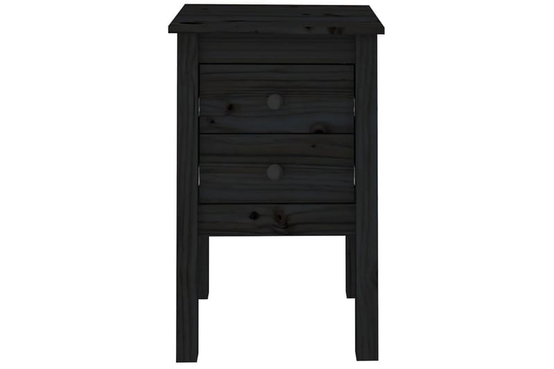 beBasic Nattbord 2 stk svart 40x35x61,5 heltre furu - Svart - Møbler - Bord - Avlastningsbord - Sengebord & nattbord