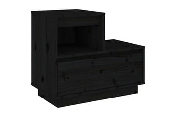 beBasic Nattbord 2 stk svart 60x34x51 heltre furu - Svart - Møbler - Bord - Avlastningsbord - Sengebord & nattbord