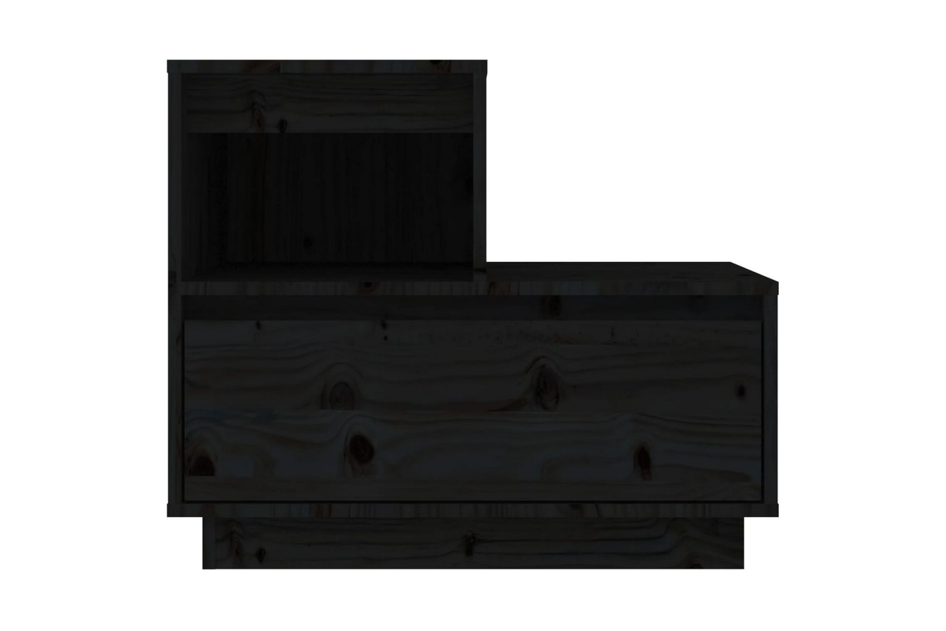 beBasic Nattbord 2 stk svart 60x34x51 heltre furu - Svart - Møbler - Bord - Avlastningsbord - Sengebord & nattbord