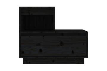 beBasic Nattbord 2 stk svart 60x34x51 heltre furu - Svart - Møbler - Bord - Avlastningsbord - Sengebord & nattbord