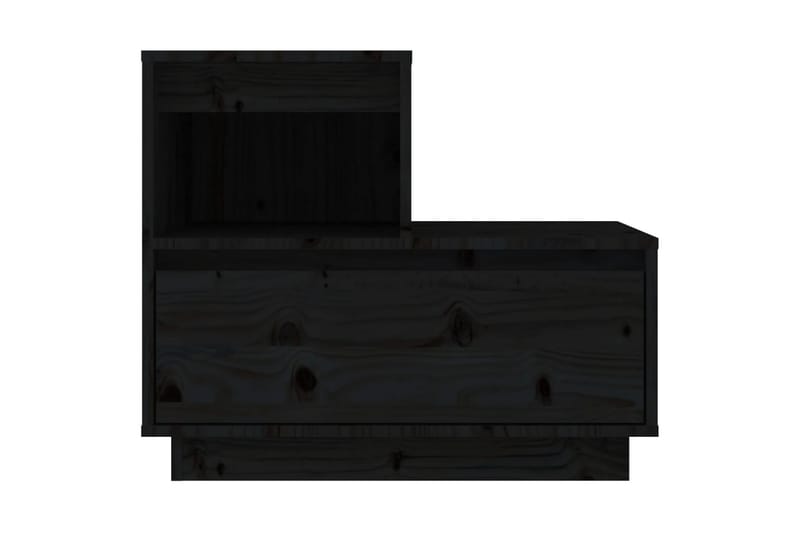 beBasic Nattbord 2 stk svart 60x34x51 heltre furu - Svart - Møbler - Bord - Avlastningsbord - Sengebord & nattbord
