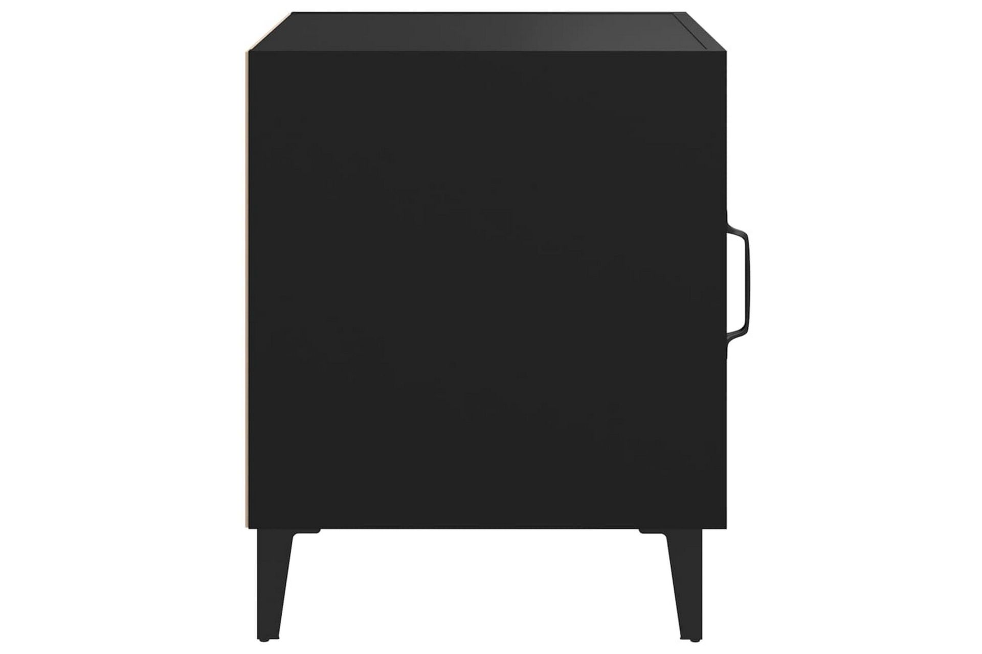 beBasic Nattbord 2 stk svart konstruert tre - Svart - Møbler - Bord - Avlastningsbord - Sengebord & nattbord