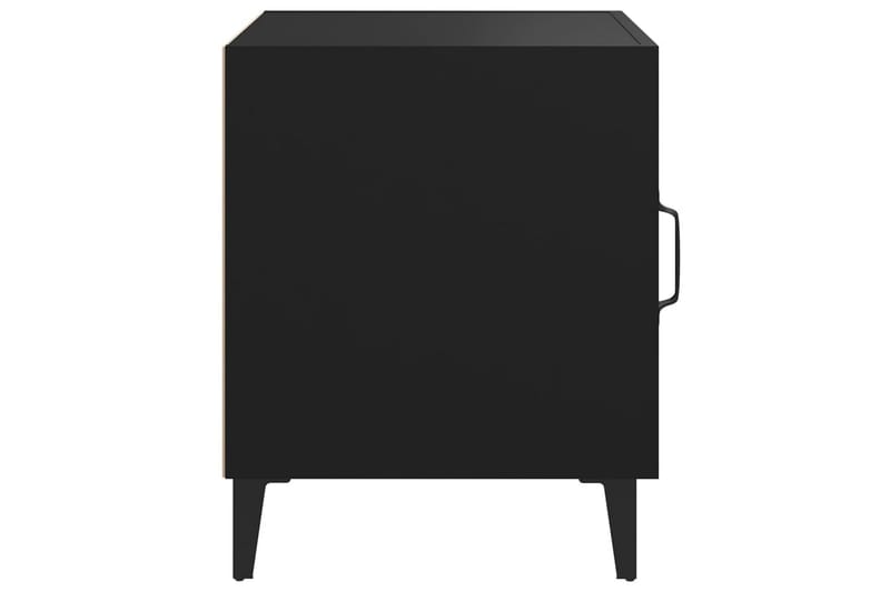 beBasic Nattbord 2 stk svart konstruert tre - Svart - Møbler - Bord - Avlastningsbord - Sengebord & nattbord