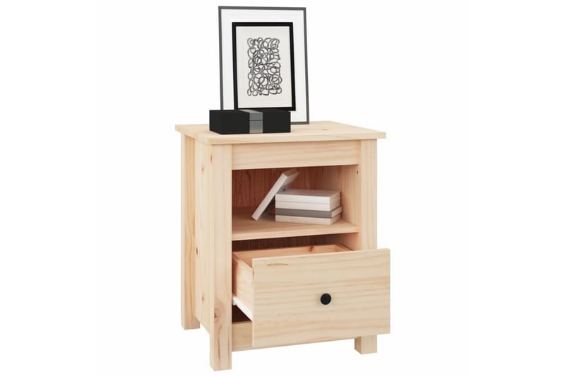 beBasic Nattbord 40x35x49 cm heltre furu - Brun - Møbler - Bord - Avlastningsbord - Sengebord & nattbord