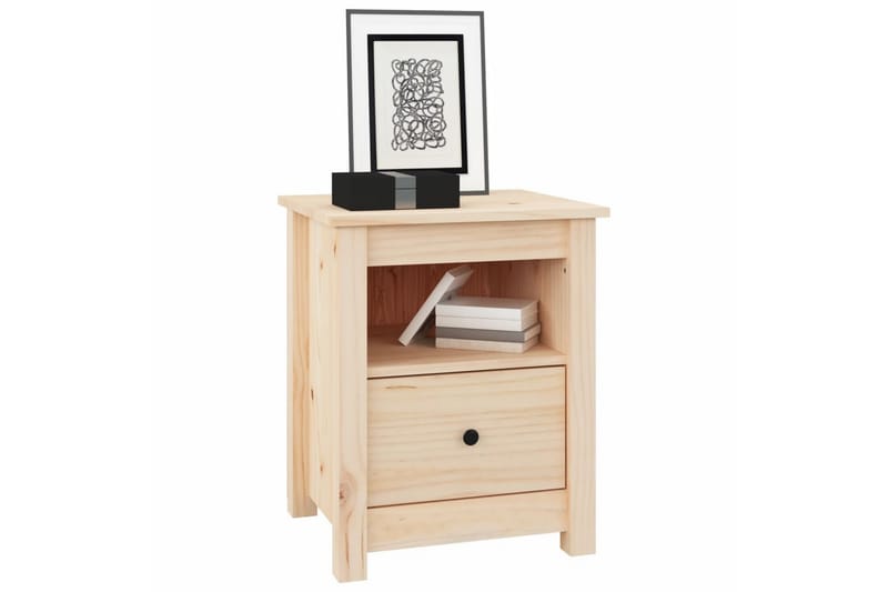 beBasic Nattbord 40x35x49 cm heltre furu - Brun - Møbler - Bord - Avlastningsbord - Sengebord & nattbord