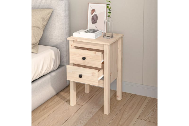 beBasic Nattbord 40x35x61,5 cm heltre furu - Brun - Møbler - Bord - Avlastningsbord - Sengebord & nattbord