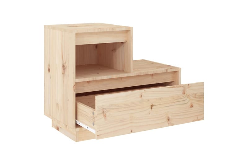 beBasic Nattbord 60x34x51 cm heltre furu - Brun - Møbler - Bord - Avlastningsbord - Sengebord & nattbord