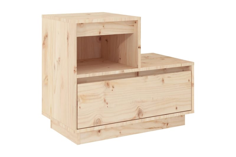 beBasic Nattbord 60x34x51 cm heltre furu - Brun - Møbler - Bord - Avlastningsbord - Sengebord & nattbord