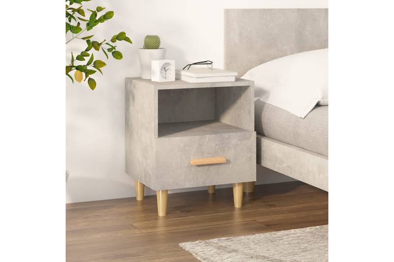 beBasic Nattbord betonggrå 40x35x47 cm - GrÃ¥ - Møbler - Bord - Avlastningsbord - Sengebord & nattbord
