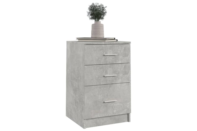 beBasic Nattbord betonggrå 40x40x63 cm konstruert tre - GrÃ¥ - Møbler - Bord - Avlastningsbord - Sengebord & nattbord