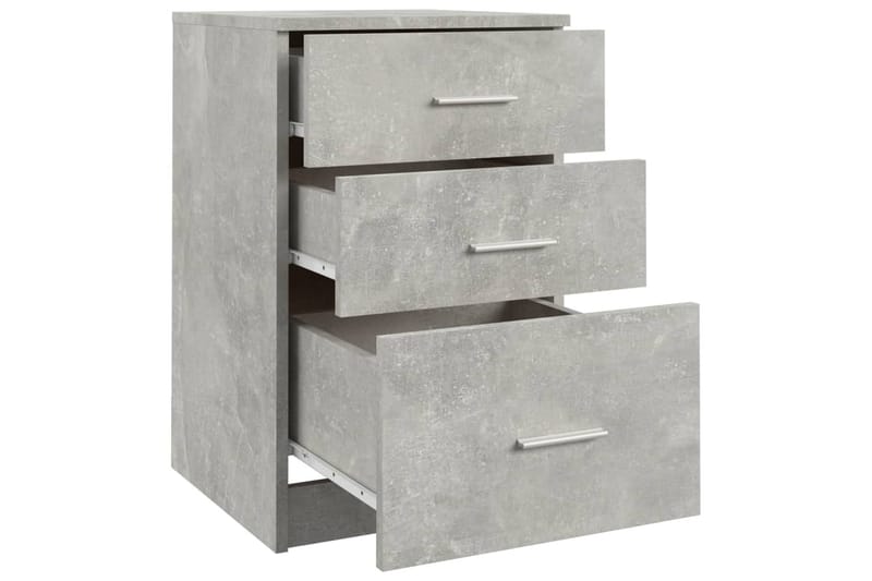 beBasic Nattbord betonggrå 40x40x63 cm konstruert tre - GrÃ¥ - Sengebord & nattbord
