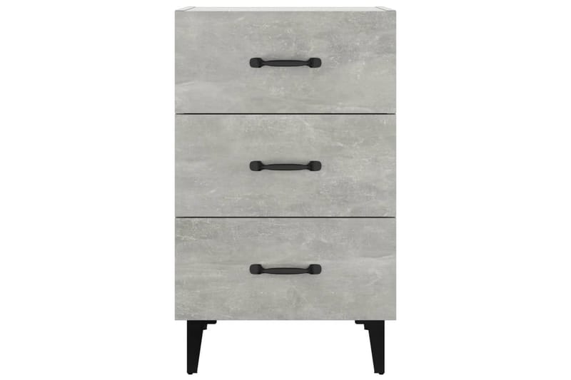 beBasic Nattbord betonggrå 40x40x66 cm konstruert tre - GrÃ¥ - Møbler - Bord - Avlastningsbord - Sengebord & nattbord