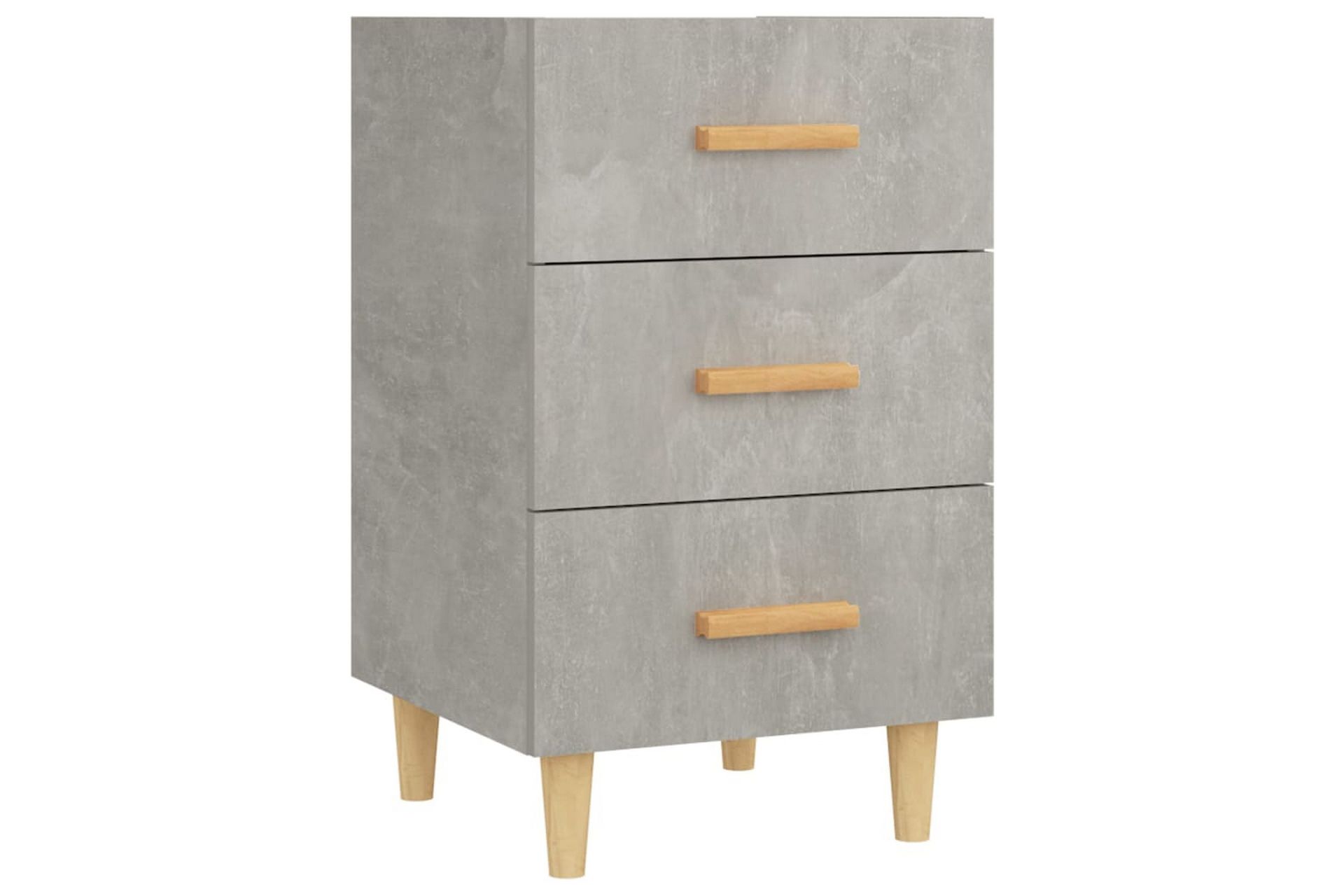 beBasic Nattbord betonggrå 40x40x66 cm konstruert tre - GrÃ¥ - Møbler - Bord - Avlastningsbord - Sengebord & nattbord
