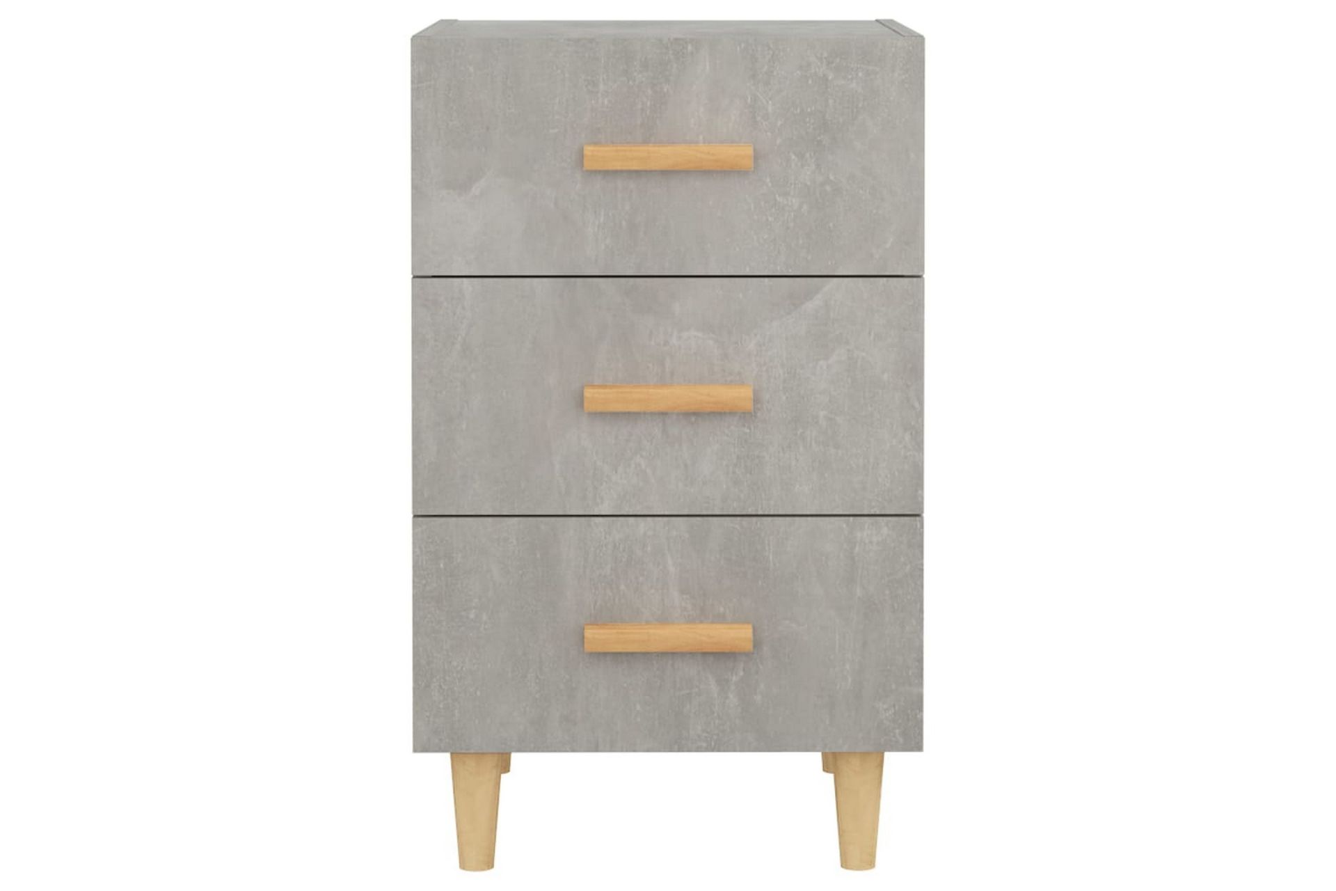 beBasic Nattbord betonggrå 40x40x66 cm konstruert tre - GrÃ¥ - Møbler - Bord - Avlastningsbord - Sengebord & nattbord