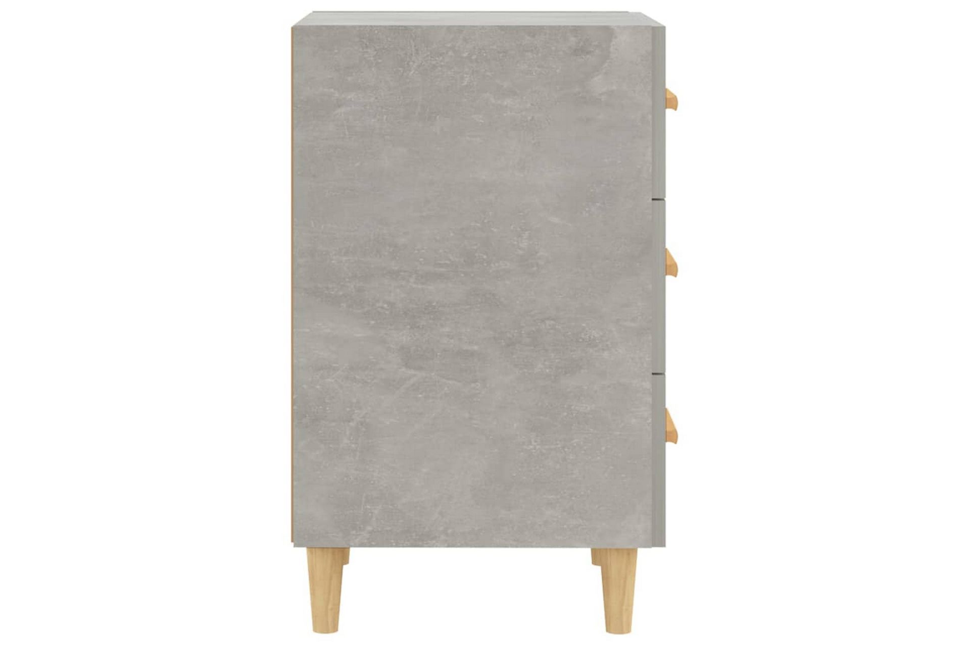 beBasic Nattbord betonggrå 40x40x66 cm konstruert tre - GrÃ¥ - Møbler - Bord - Avlastningsbord - Sengebord & nattbord