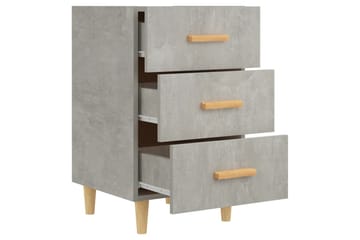 beBasic Nattbord betonggrå 40x40x66 cm konstruert tre - GrÃ¥ - Møbler - Bord - Avlastningsbord - Sengebord & nattbord