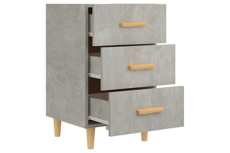 beBasic Nattbord betonggrå 40x40x66 cm konstruert tre - GrÃ¥ - Møbler - Bord - Avlastningsbord - Sengebord & nattbord