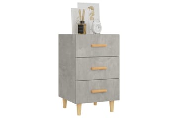 beBasic Nattbord betonggrå 40x40x66 cm konstruert tre - GrÃ¥ - Møbler - Bord - Avlastningsbord - Sengebord & nattbord