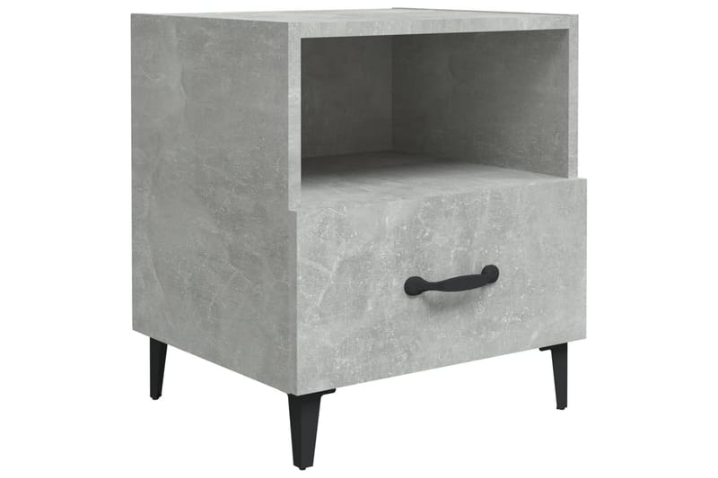 beBasic Nattbord betonggrå konstruert tre - GrÃ¥ - Møbler - Bord - Avlastningsbord - Sengebord & nattbord