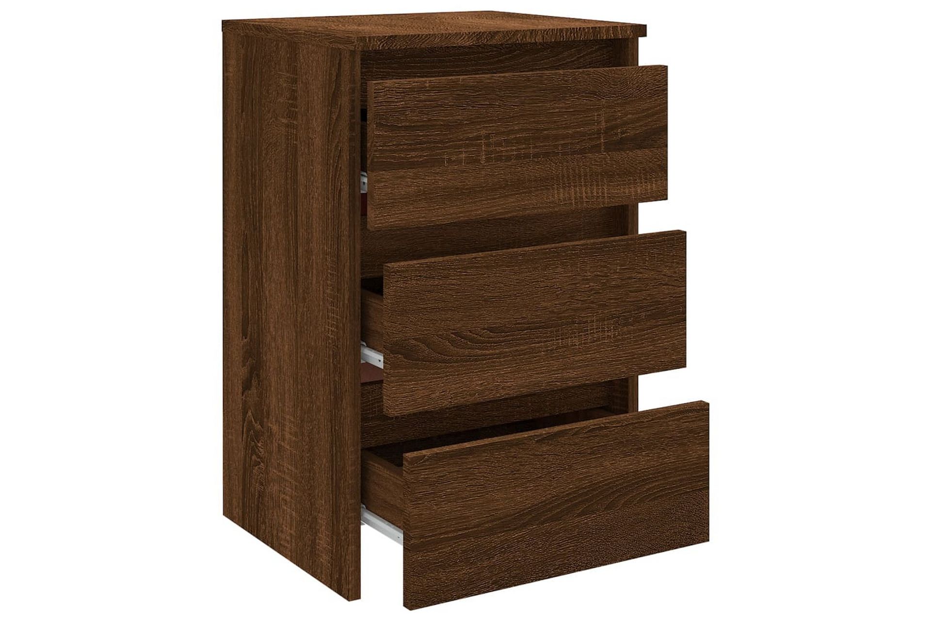 beBasic Nattbord brun eik 40x35x62,5 cm konstruert tre - Brun - Møbler - Bord - Avlastningsbord - Sengebord & nattbord