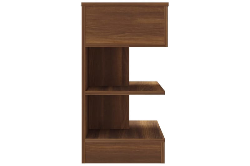 beBasic Nattbord brun eik 40x35x65 cm konstruert tre - Brun - Møbler - Bord - Avlastningsbord - Sengebord & nattbord