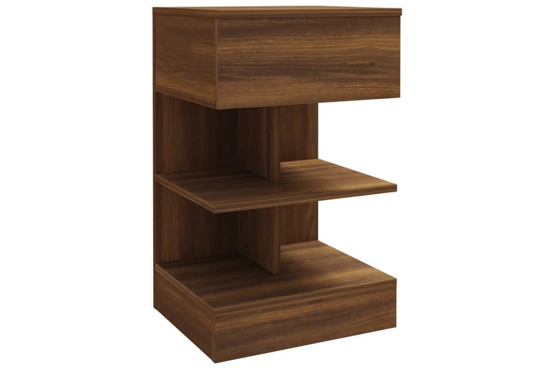 beBasic Nattbord brun eik 40x35x65 cm konstruert tre - Brun - Møbler - Bord - Avlastningsbord - Sengebord & nattbord