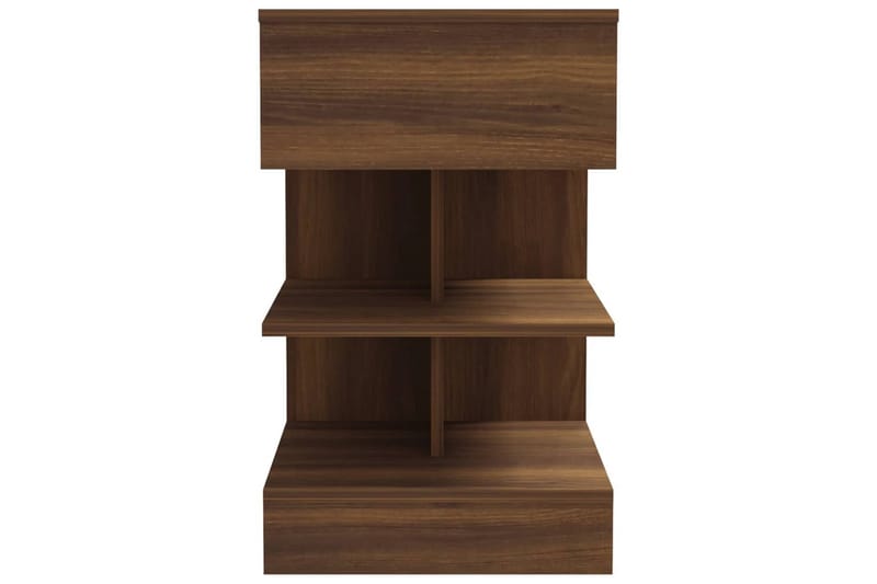 beBasic Nattbord brun eik 40x35x65 cm konstruert tre - Brun - Møbler - Bord - Avlastningsbord - Sengebord & nattbord
