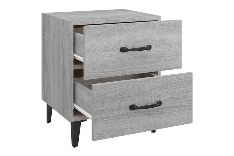 beBasic Nattbord grå sonoma 40x35x47,5 cm - GrÃ¥ - Møbler - Bord - Avlastningsbord - Sengebord & nattbord