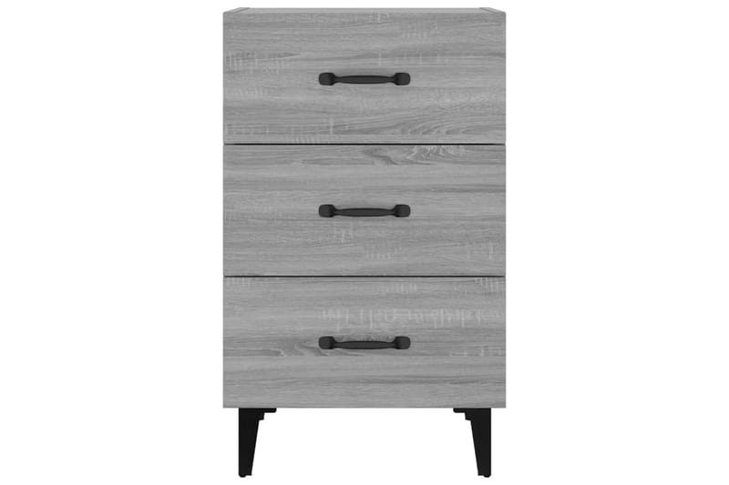 beBasic Nattbord grå sonoma 40x40x66 cm konstruert tre - GrÃ¥ - Møbler - Bord - Avlastningsbord - Sengebord & nattbord