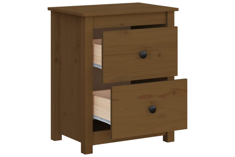beBasic Nattbord honningbrun 50x35x61,5 cm heltre furu - Brun - Møbler - Bord - Avlastningsbord - Sengebord & nattbord
