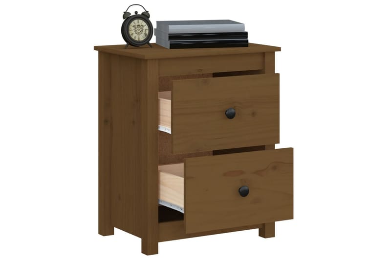 beBasic Nattbord honningbrun 50x35x61,5 cm heltre furu - Brun - Møbler - Bord - Avlastningsbord - Sengebord & nattbord