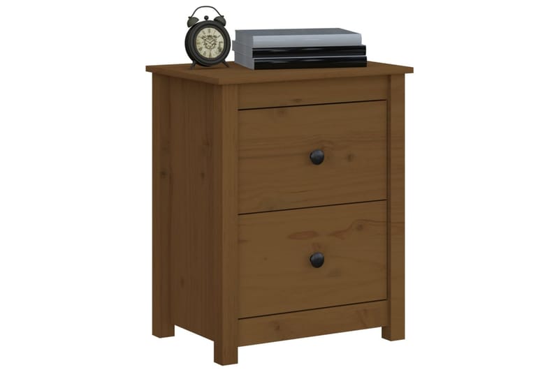 beBasic Nattbord honningbrun 50x35x61,5 cm heltre furu - Brun - Møbler - Bord - Avlastningsbord - Sengebord & nattbord