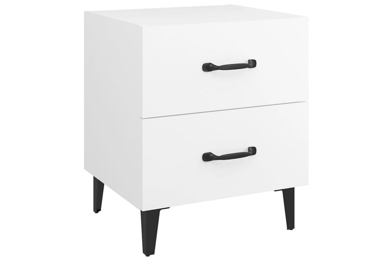 beBasic Nattbord hvit 40x35x47,5 cm - Hvit - Møbler - Bord - Avlastningsbord - Sengebord & nattbord