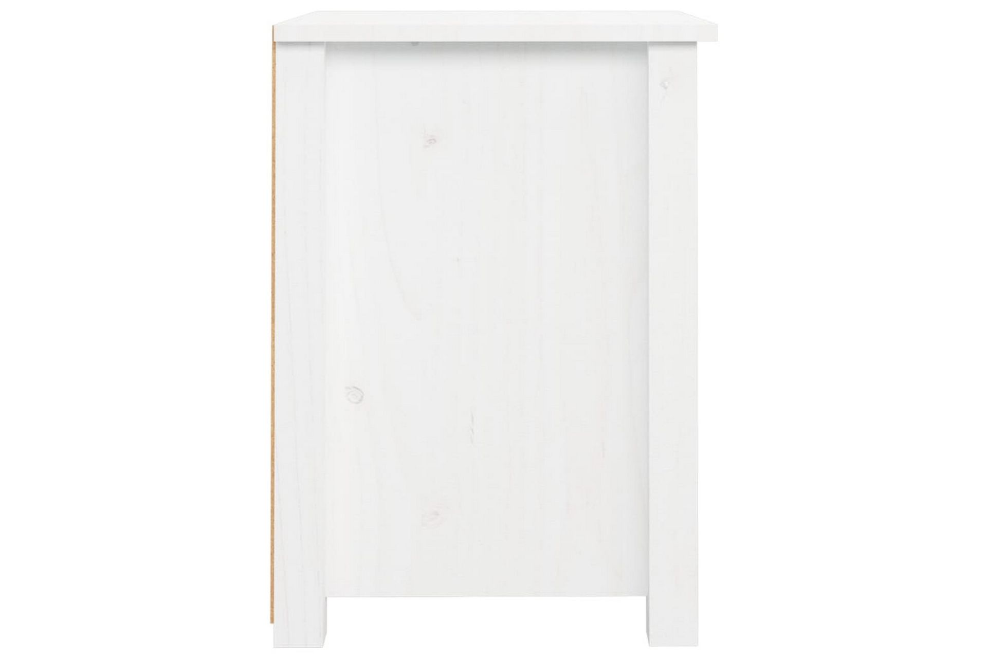 beBasic Nattbord hvit 40x35x49 heltre furu - Hvit - Møbler - Bord - Avlastningsbord - Sengebord & nattbord