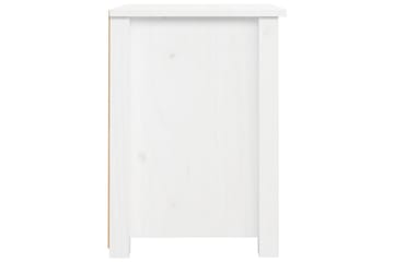 beBasic Nattbord hvit 40x35x49 heltre furu - Hvit - Møbler - Bord - Avlastningsbord - Sengebord & nattbord