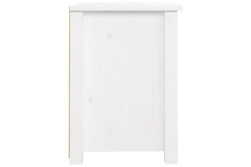 beBasic Nattbord hvit 40x35x49 heltre furu - Hvit - Sengebord & nattbord