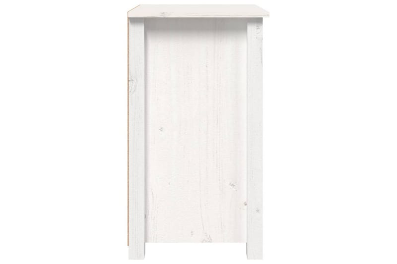 beBasic Nattbord hvit 40x35x61,5 heltre furu - Hvit - Sengebord & nattbord