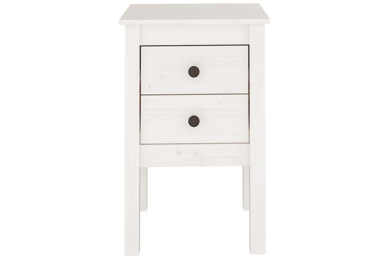 beBasic Nattbord hvit 40x35x61,5 heltre furu - Hvit - Møbler - Bord - Avlastningsbord - Sengebord & nattbord