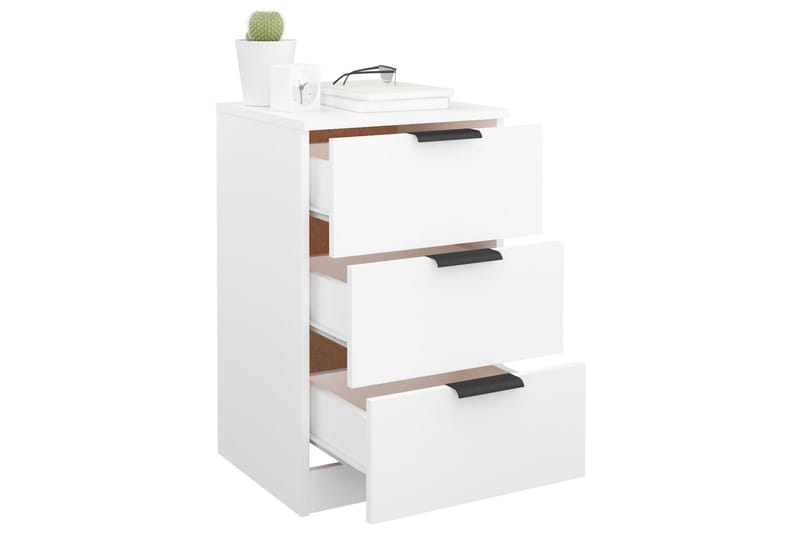 beBasic Nattbord hvit 40x36x65 cm - Hvit - Møbler - Bord - Avlastningsbord - Sengebord & nattbord