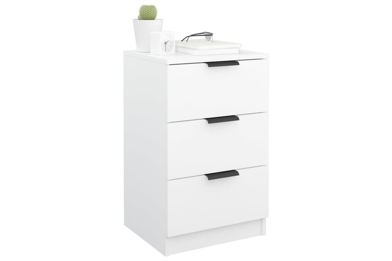 beBasic Nattbord hvit 40x36x65 cm - Hvit - Møbler - Bord - Avlastningsbord - Sengebord & nattbord