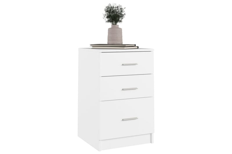 beBasic Nattbord hvit 40x40x63 cm konstruert tre - Hvit - Møbler - Bord - Avlastningsbord - Sengebord & nattbord