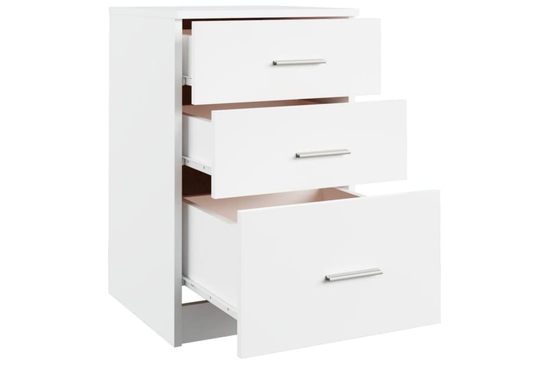 beBasic Nattbord hvit 40x40x63 cm konstruert tre - Hvit - Møbler - Bord - Avlastningsbord - Sengebord & nattbord