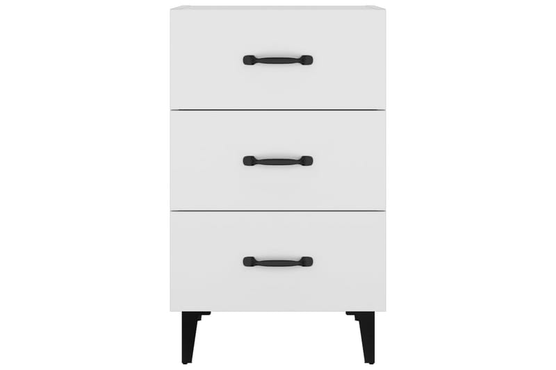 beBasic Nattbord hvit 40x40x66 cm konstruert tre - Hvit - Møbler - Bord - Avlastningsbord - Sengebord & nattbord