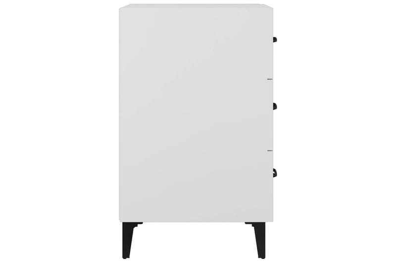 beBasic Nattbord hvit 40x40x66 cm konstruert tre - Hvit - Møbler - Bord - Avlastningsbord - Sengebord & nattbord
