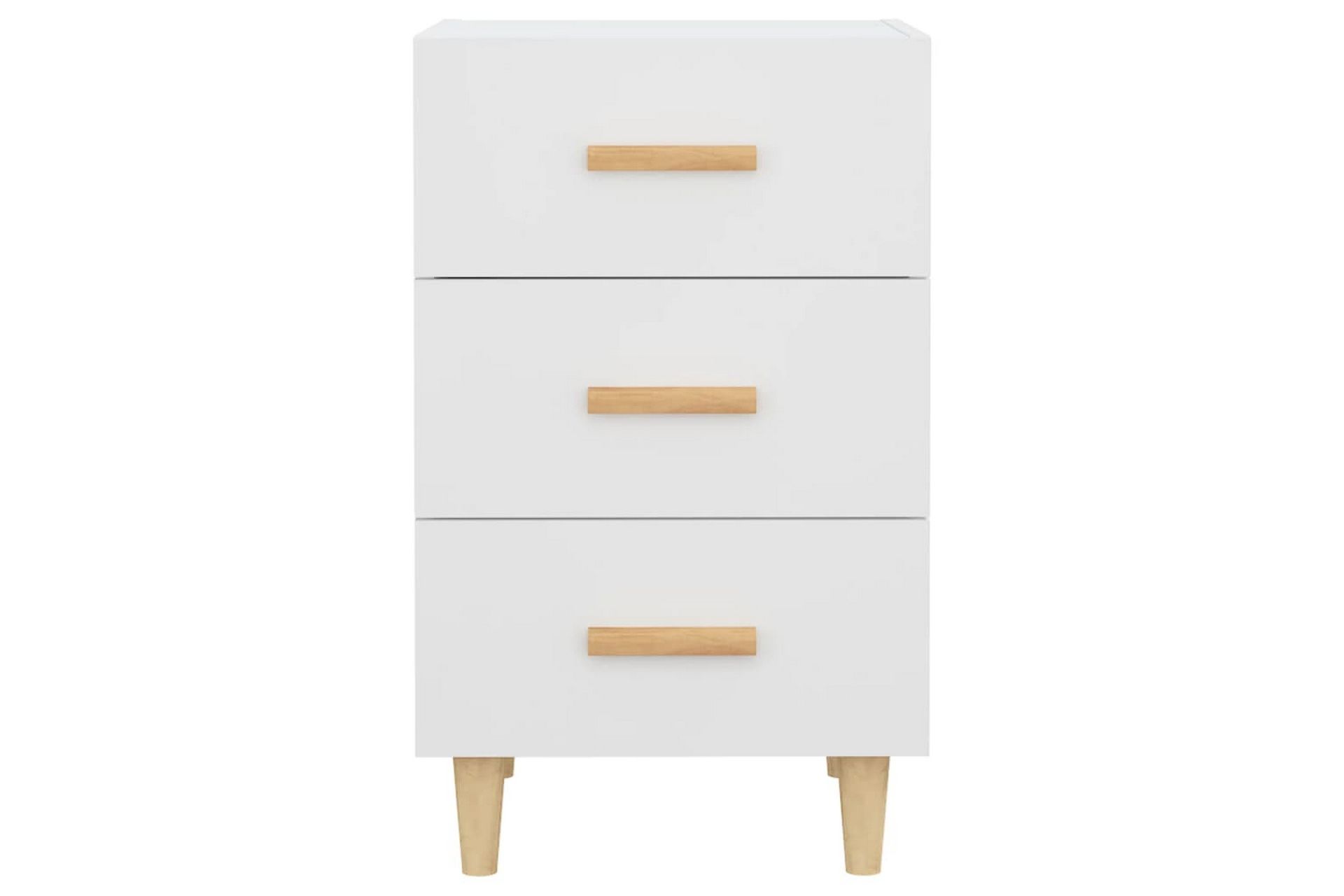 beBasic Nattbord hvit 40x40x66 cm konstruert tre - Hvit - Møbler - Bord - Avlastningsbord - Sengebord & nattbord