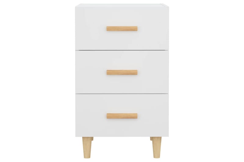 beBasic Nattbord hvit 40x40x66 cm konstruert tre - Hvit - Møbler - Bord - Avlastningsbord - Sengebord & nattbord