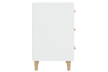beBasic Nattbord hvit 40x40x66 cm konstruert tre - Hvit - Møbler - Bord - Avlastningsbord - Sengebord & nattbord
