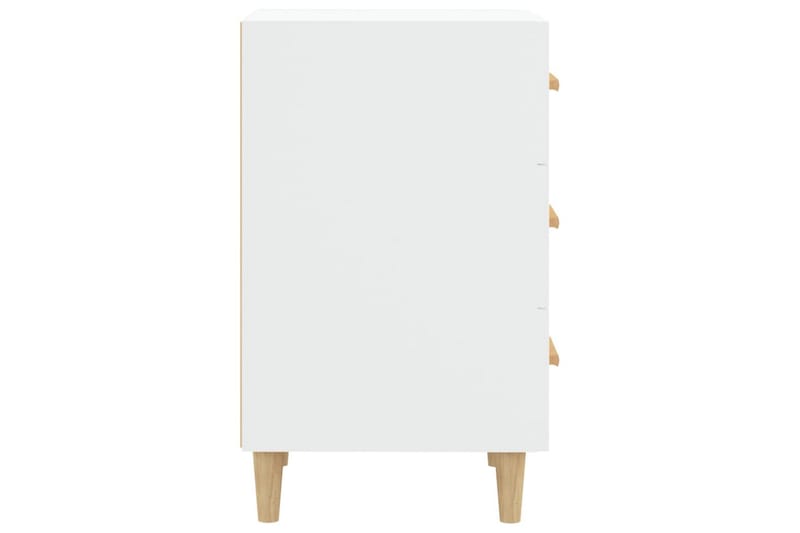 beBasic Nattbord hvit 40x40x66 cm konstruert tre - Hvit - Møbler - Bord - Avlastningsbord - Sengebord & nattbord