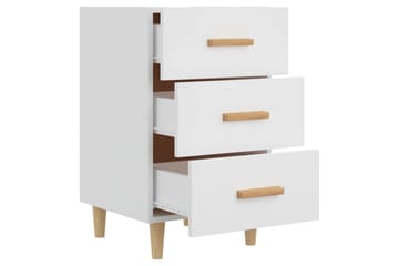 beBasic Nattbord hvit 40x40x66 cm konstruert tre - Hvit - Møbler - Bord - Avlastningsbord - Sengebord & nattbord